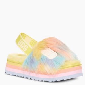 UGG Disco Tie Dye Slides In Margarita Size 8